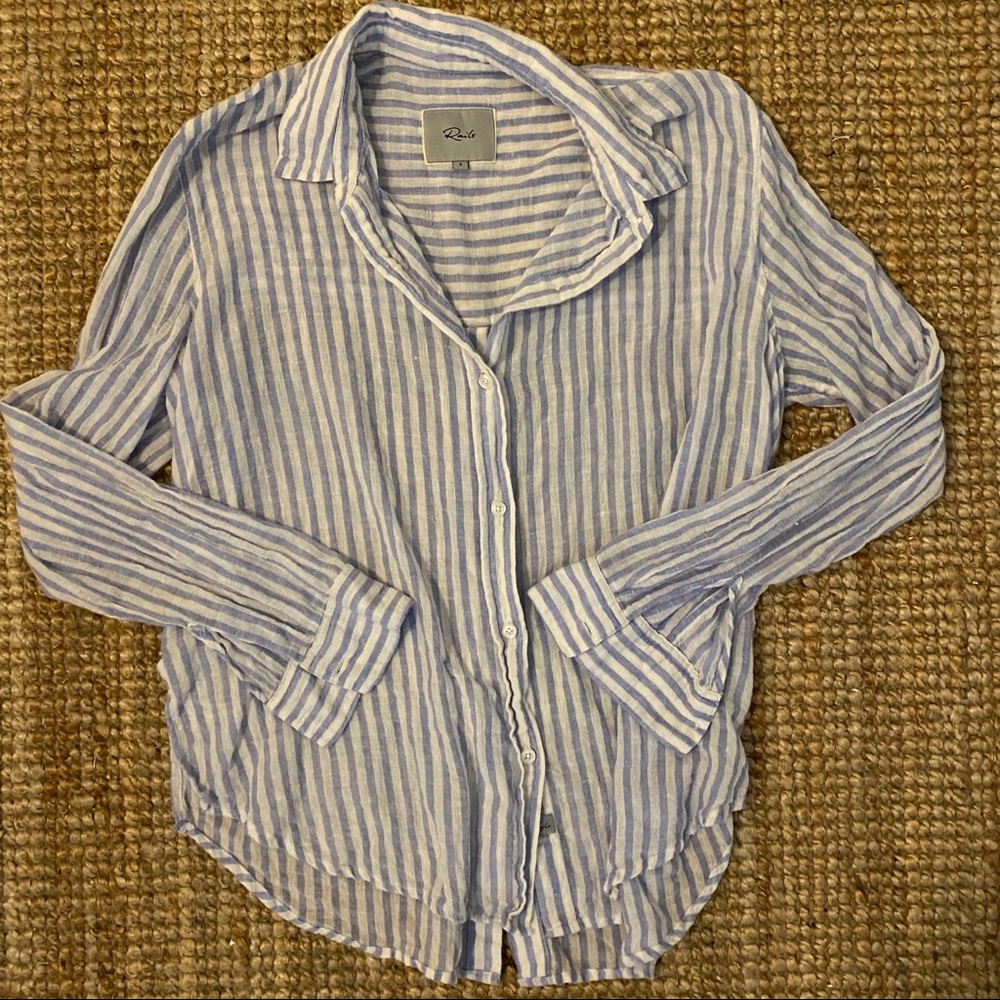 Rails Hunter Button Down Blue & White